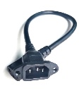 Chassis power inlet IEC C14 with 30cm cable and IEC C13 plug