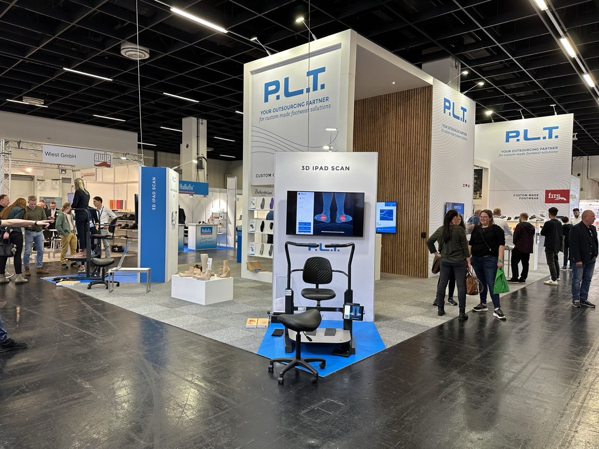 The Orthostand on display at the Orthopädie Schuh Technik fair in Cologne, 2023